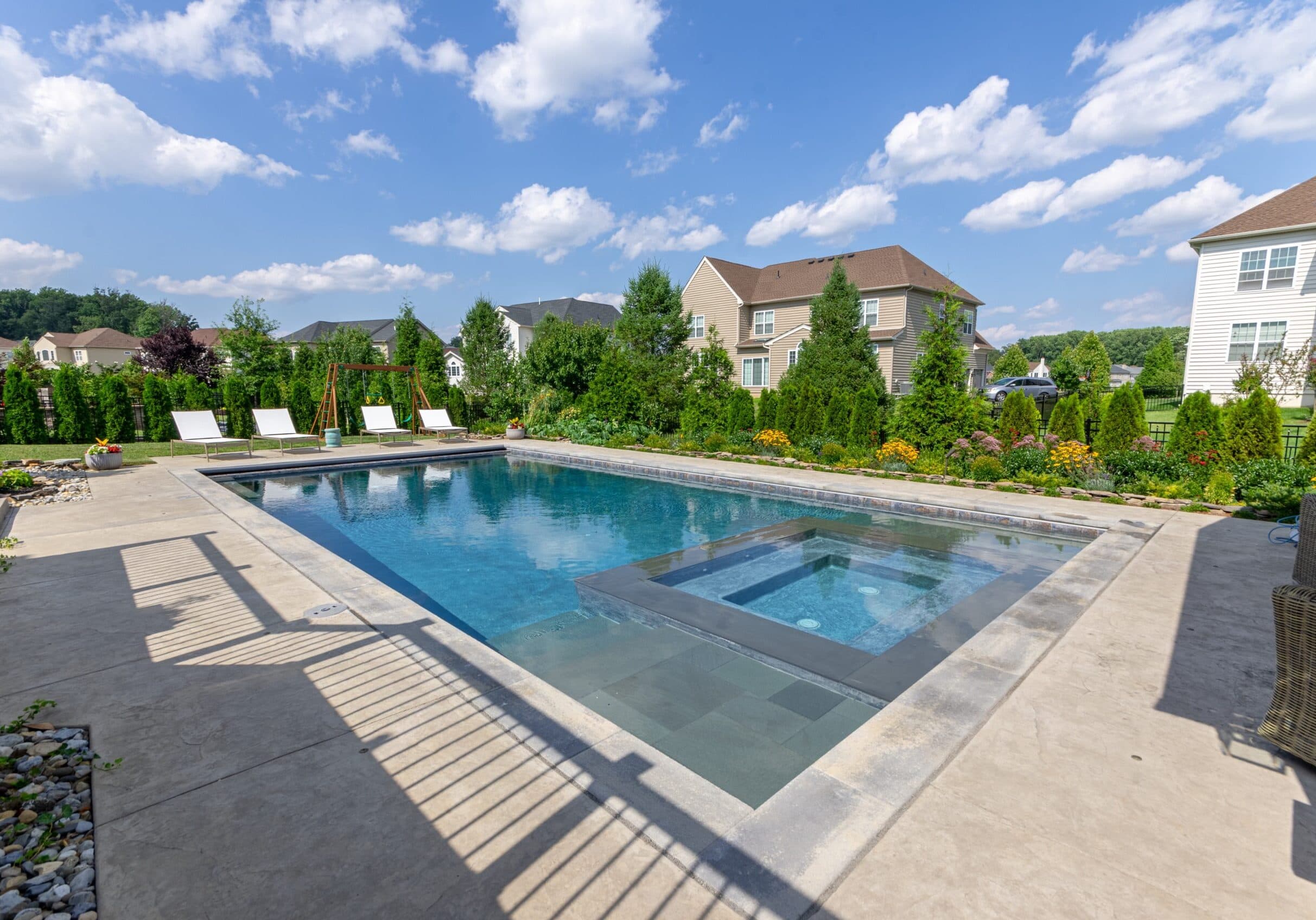 Spa in a custom Field of Dreams pool